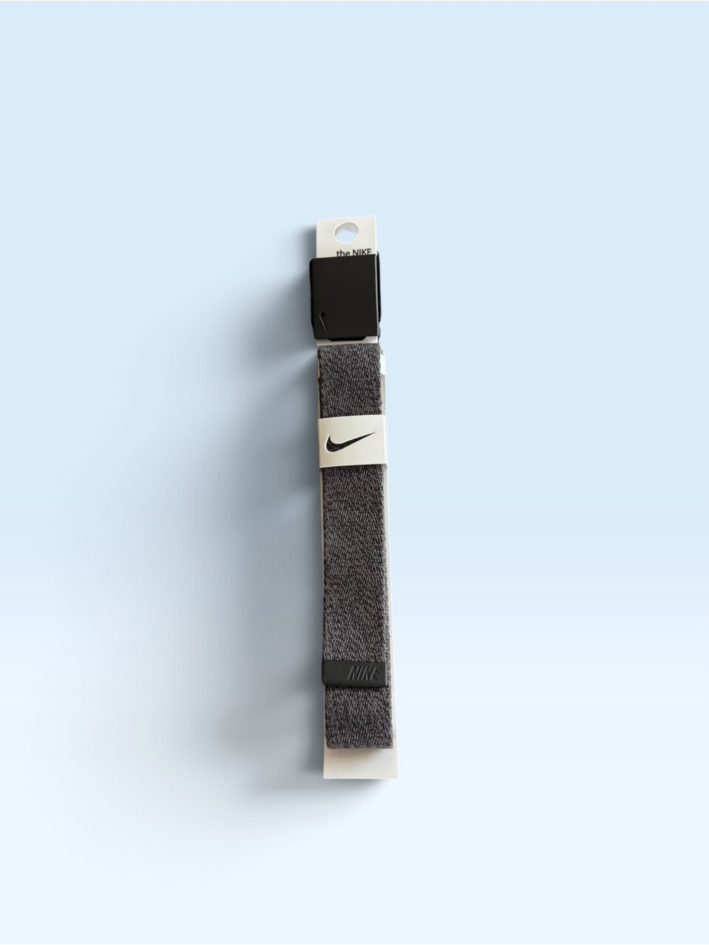 Nike Men's Charcoal Elastic Belt with Black Buckle